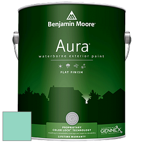 Benjamin Moore Aura 629 Waterborne Exterior Flat Finish краска цвет 605 Calming Green