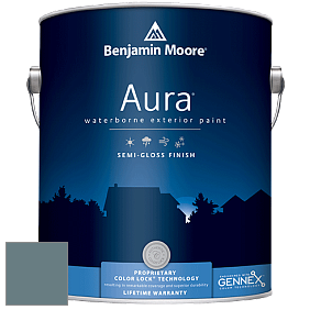 Benjamin Moore Aura 632 Waterborne Exterior Semi-Gloss Finish краска цвет 1636 Providence Blue