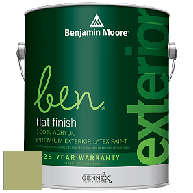 Benjamin Moore Ben 541 Waterborne Exterior Flat Finish краска цвет 538 Vienna Green
