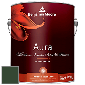 Benjamin Moore Aura 526 Waterborne Interior Satin Finish покрытие цвет RAL 6020 
