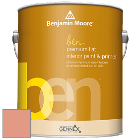 Benjamin Moore Ben W625 Premium Interior Latex Flat краска цвет 026 Coral Glow