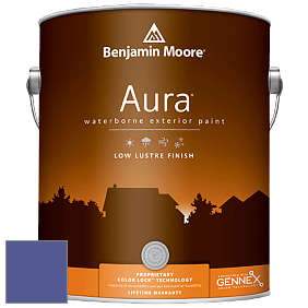 Benjamin Moore Aura 634 Waterborne Exterior Low Lustre Finish краска цвет 2068-30 Scandinavian Blue