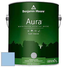Benjamin Moore Aura 629 Waterborne Exterior Flat Finish краска цвет 815 Swiss Blue