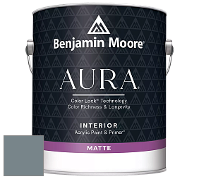 Benjamin Moore Aura 522 Interior Paint - Matte краска цвет 2131-40 Smokestack Gray