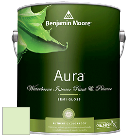 Benjamin Moore Aura 528 Waterborne Interior Semi-gloss Finish краска цвет 2030-60 Celery Ice