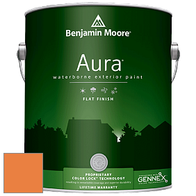 Benjamin Moore Aura 629 Waterborne Exterior Flat Finish краска цвет 2015-30 Calypso Orange