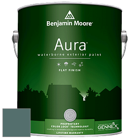 Benjamin Moore Aura 629 Waterborne Exterior Flat Finish краска цвет 713 Polished Slate