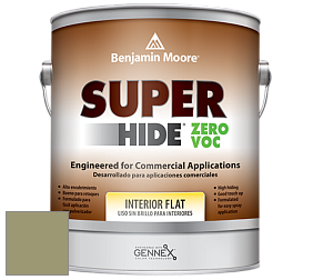 Benjamin Moore 355 Super Hide Zero Voc Interior Flat краска цвет 482 Misted Fern