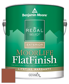 Benjamin Moore W105 Regal Select Exterior Paint-MoorLife Flat Finish краска цвет 2175-10 Aztec Brick
