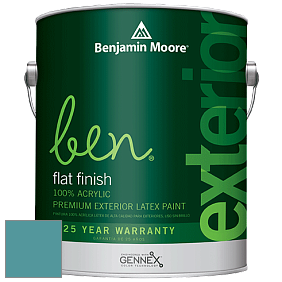 Benjamin Moore Ben 541 Waterborne Exterior Flat Finish краска цвет 726 Rendezvous Bay
