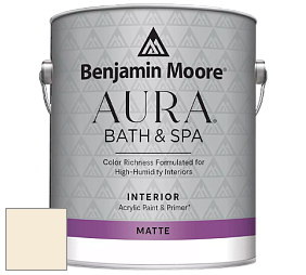 Benjamin Moore Aura 532 Bath & Spa Waterborne Interior Paint Matte Finish краска цвет 918 White Rock