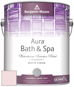 Benjamin Moore Aura 532 Bath & Spa Waterborne Interior Paint Matte Finish краска цвет 1268 Cotton Candy