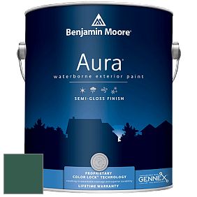 Benjamin Moore Aura 632 Waterborne Exterior Semi-Gloss Finish краска цвет 2043-10 Absolute Green