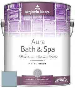 Benjamin Moore Aura 532 Bath & Spa Waterborne Interior Paint Matte Finish краска цвет 1648 Slate Blue