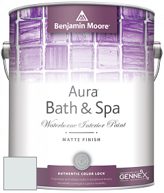 Benjamin Moore Aura 532 Bath & Spa Waterborne Interior Paint Matte Finish краска цвет 2128-70 Lily White
