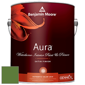 Benjamin Moore Aura 526 Waterborne Interior Satin Finish покрытие цвет NCS S 3560-G30Y 