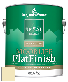 Benjamin Moore W105 Regal Select Exterior Paint-MoorLife Flat Finish краска цвет OC-108 Pale Moon
