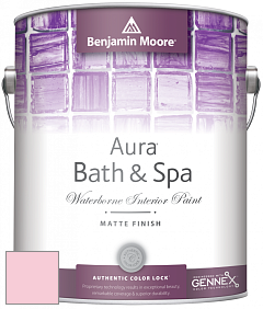 Benjamin Moore Aura 532 Bath & Spa Waterborne Interior Paint Matte Finish краска цвет 2002-60 Sweet 16 Pink