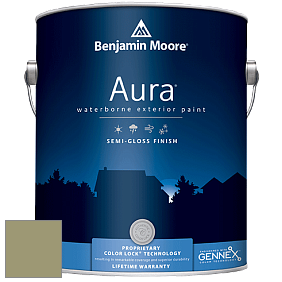 Benjamin Moore Aura 632 Waterborne Exterior Semi-Gloss Finish краска цвет 482 Misted Fern
