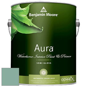 Benjamin Moore Aura 528 Waterborne Interior Semi-gloss Finish краска цвет 641 Everglades