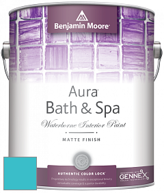 Benjamin Moore Aura 532 Bath & Spa Waterborne Interior Paint Matte Finish краска цвет NCS S 1050-B20G 
