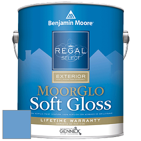 Benjamin Moore W096 Regal Select Exterior Paint-Moor GloSoft Gloss Finish краска цвет 817 Brazilian Blue