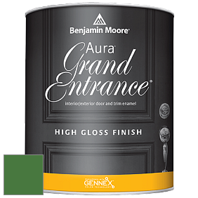 Benjamin Moore Aura 148 Grand Entrance High Gloss эмаль цвет 2034-10 Clover Green