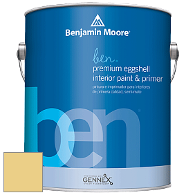 Benjamin Moore Ben W626 Premium Interior Latex Eggshell краска цвет 369 Mulholland Yellow