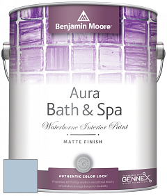 Benjamin Moore Aura 532 Bath & Spa Waterborne Interior Paint Matte Finish краска цвет 828 Airway