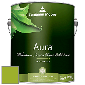 Benjamin Moore Aura 528 Waterborne Interior Semi-gloss Finish краска цвет NCS S 1075-G40Y 
