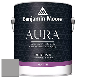 Benjamin Moore Aura 522 Interior Paint - Matte краска цвет 1461 Sterling Silver