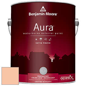 Benjamin Moore Aura 631 Waterborne Exterior Satin Finish краска цвет 088 Summer Peach Tree