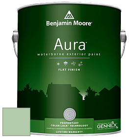 Benjamin Moore Aura 629 Waterborne Exterior Flat Finish краска цвет 563 Douglas Fern