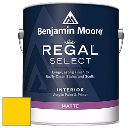Benjamin Moore 548 IRegal Select Interior Paint - Matte краска цвет 2022-30 Bright Yellow