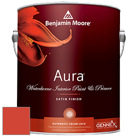 Benjamin Moore Aura 526 Waterborne Interior Satin Finish покрытие цвет NCS S 1085-Y80R 