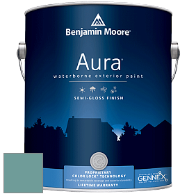 Benjamin Moore Aura 632 Waterborne Exterior Semi-Gloss Finish краска цвет 677 Azure Water