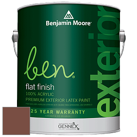 Benjamin Moore Ben 541 Waterborne Exterior Flat Finish краска цвет 2094-10 Burnt Cinnamon