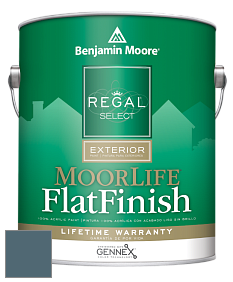 Benjamin Moore W105 Regal Select Exterior Paint-MoorLife Flat Finish краска цвет 1673 Vermont Slate