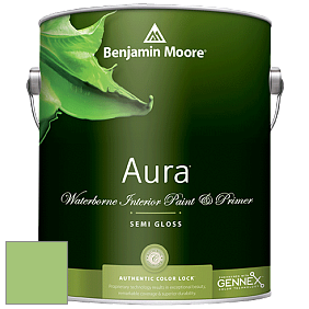 Benjamin Moore Aura 528 Waterborne Interior Semi-gloss Finish краска цвет NCS S 1050-G30Y 