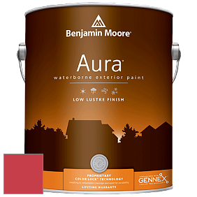 Benjamin Moore Aura 634 Waterborne Exterior Low Lustre Finish краска цвет 2002-20 Bull's Eye Red
