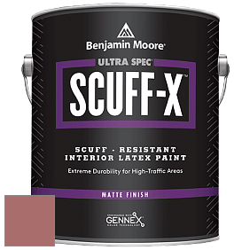 Benjamin Moore 484 Ultra Spec SCUFF-X Interior Matte Finish краска цвет 2091-40 Red River Clay