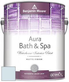 Benjamin Moore Aura 532 Bath & Spa Waterborne Interior Paint Matte Finish краска цвет 813 Sweet Bluette