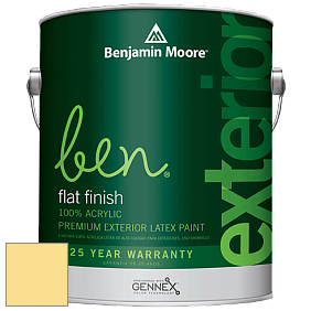 Benjamin Moore Ben 541 Waterborne Exterior Flat Finish краска цвет 360 San Fernando Sunshine