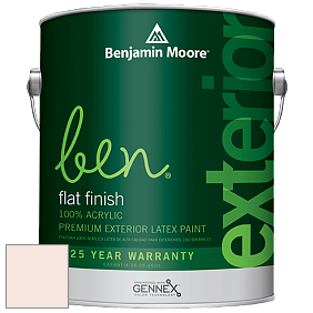Benjamin Moore Ben 541 Waterborne Exterior Flat Finish краска цвет 886 Blanched Coral