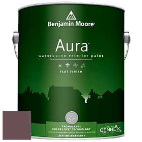 Benjamin Moore Aura 629 Waterborne Exterior Flat Finish краска цвет 1358 Dark Walnut
