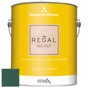 Benjamin Moore 547 Regal Select Waterborne Interior Flat Finish краска цвет 2043-10 Absolute Green