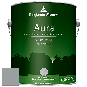 Benjamin Moore Aura 629 Waterborne Exterior Flat Finish краска цвет 1600 Timber Wolf