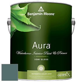 Benjamin Moore Aura 528 Waterborne Interior Semi-gloss Finish краска цвет 713 Polished Slate