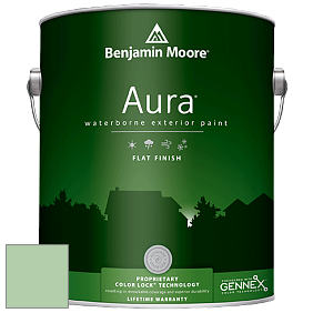 Benjamin Moore Aura 629 Waterborne Exterior Flat Finish краска цвет 2034-50 Acadia Green