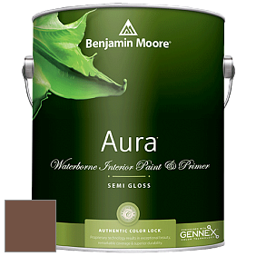 Benjamin Moore Aura 528 Waterborne Interior Semi-gloss Finish краска цвет 2096-10 Seed Brown